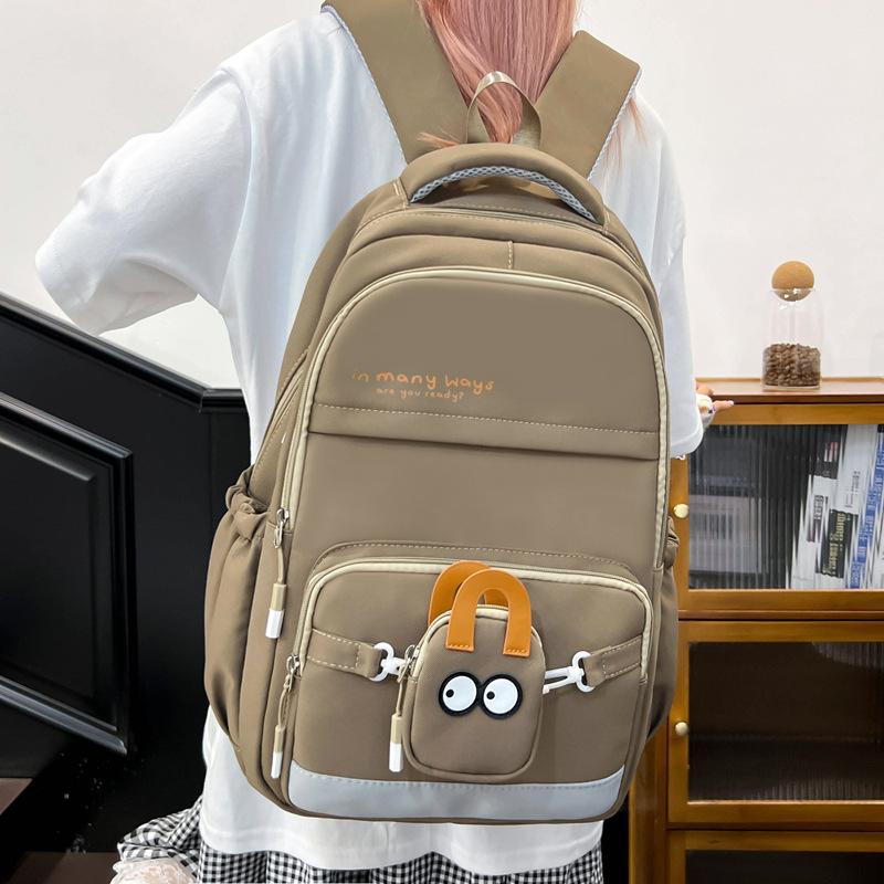College-style Schoolbag, Junior High School Girls' Backpack, Senior High School Sturdy and Durable Large-capacity Backpack