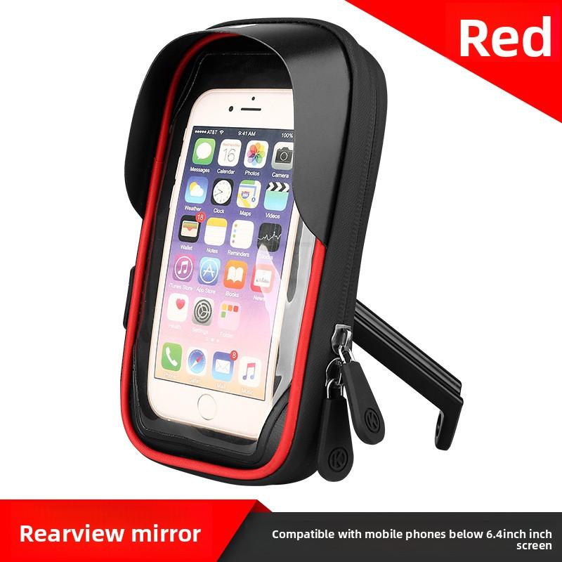 Waterproof phone holder for electric motorcycles, cycling navigation stand, mountain and road bike touch screen phone bag