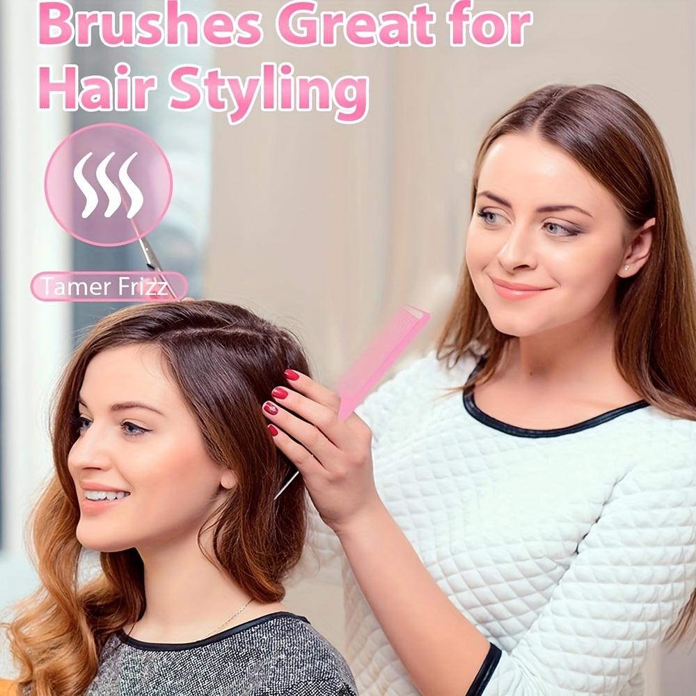 1/2/5pcs Multicolor Professional Pointed Tail Hair Comb Anti-Static Dyeing Brush Barber Steel Needle Comb Salon Hairstylist Accessories