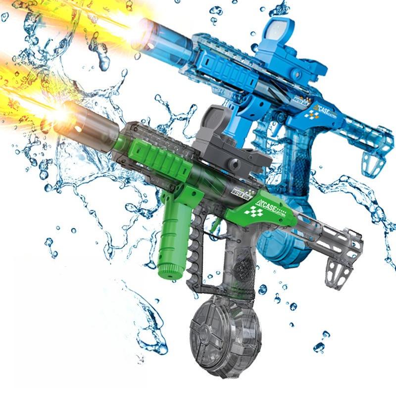 Long Range Shooting Electric Water Gun Toys Children Automatic Sensor Muzzle Flame Squirt Gun Kids Summer Beach Pool Party Toy