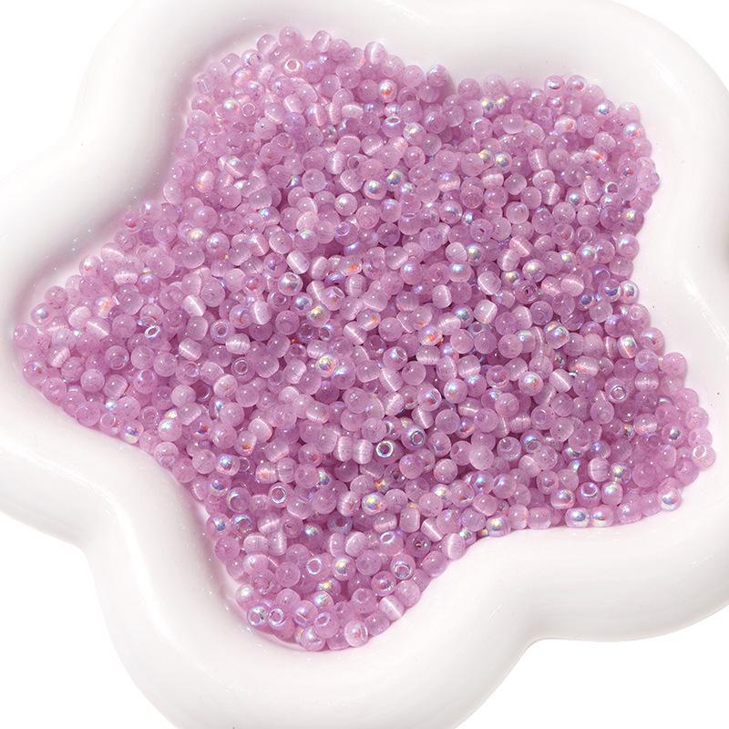 10g Aurora Cat Eye Glass Seed Beads: High-Quality DIY Beading Accessories for Handmade Bracelets