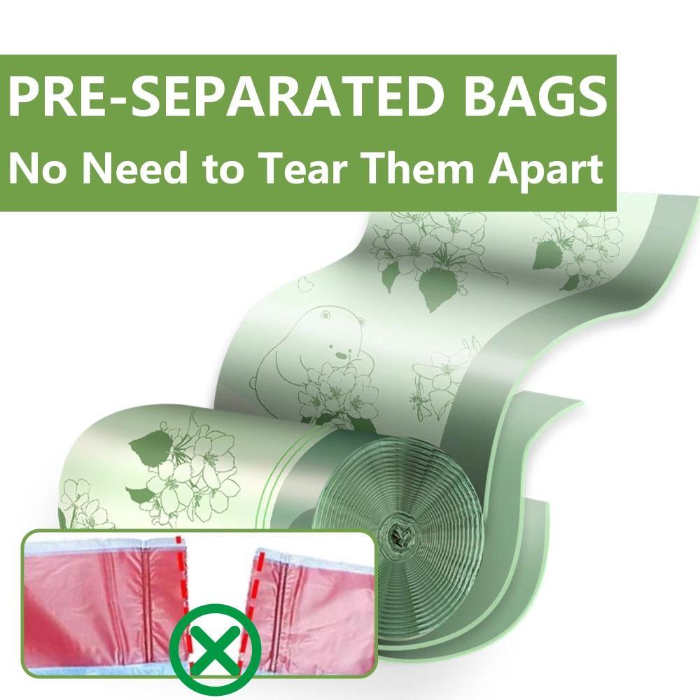 30/50/100pcs/rolls Thickened Material Drawstring Garbage Bag Camellia Fragrance Bag  Household Use