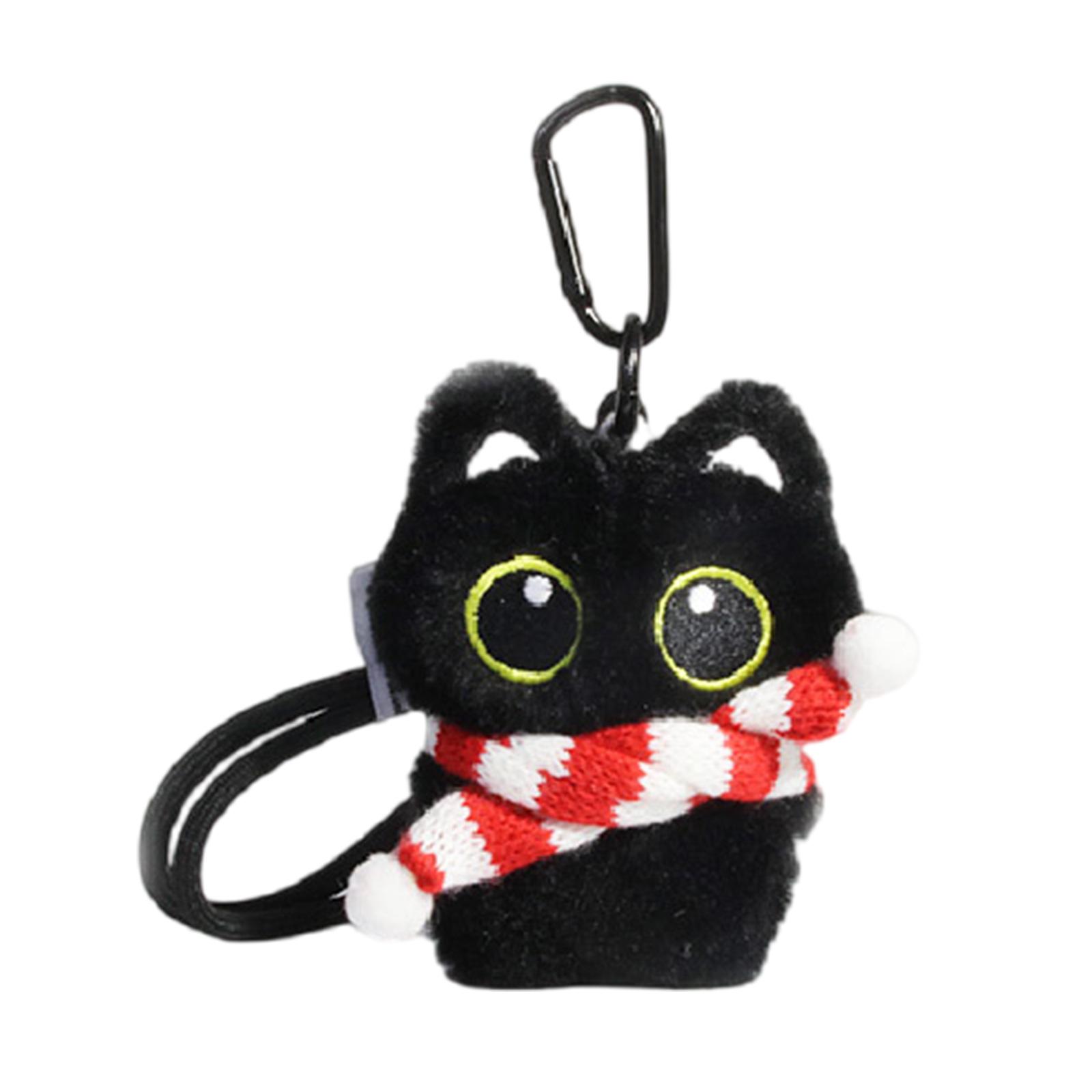 

Милый плюшевый брелок в виде черного кота, очаровательный кошелек для монет в виде животного, уникальная подвеска для женщин и студентов 2