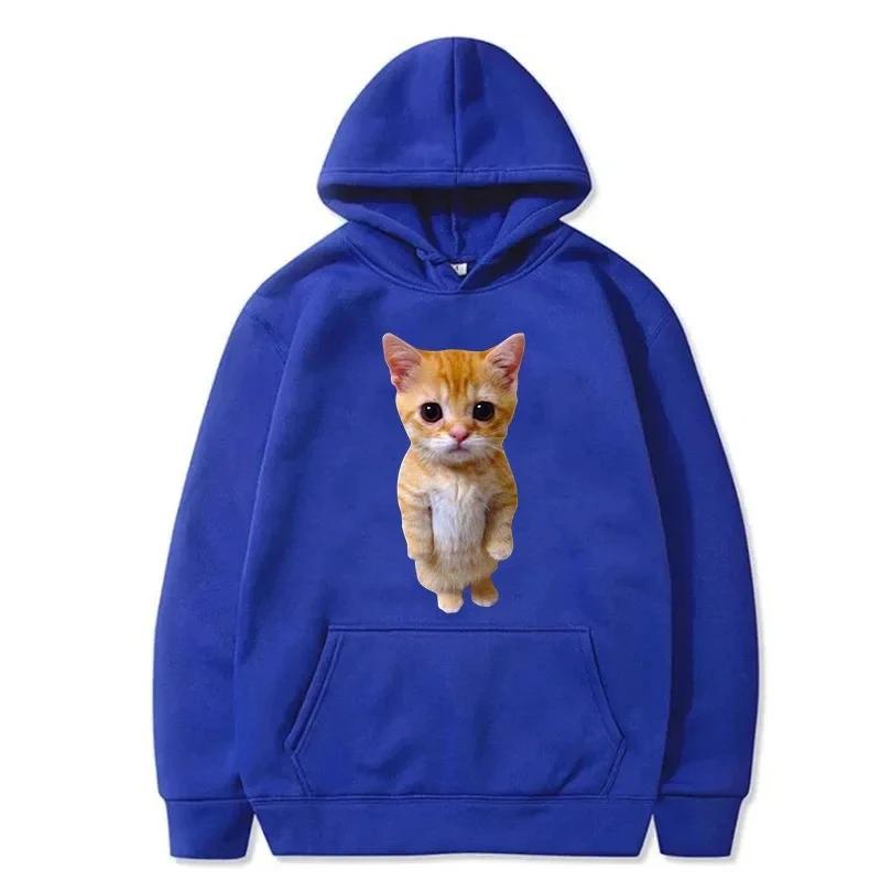 Autunm Funny Cat Printed Women Casual Multi-color Hoodies Women Men Harajuku Pullover Girl Boy Fashion Clothes Tops