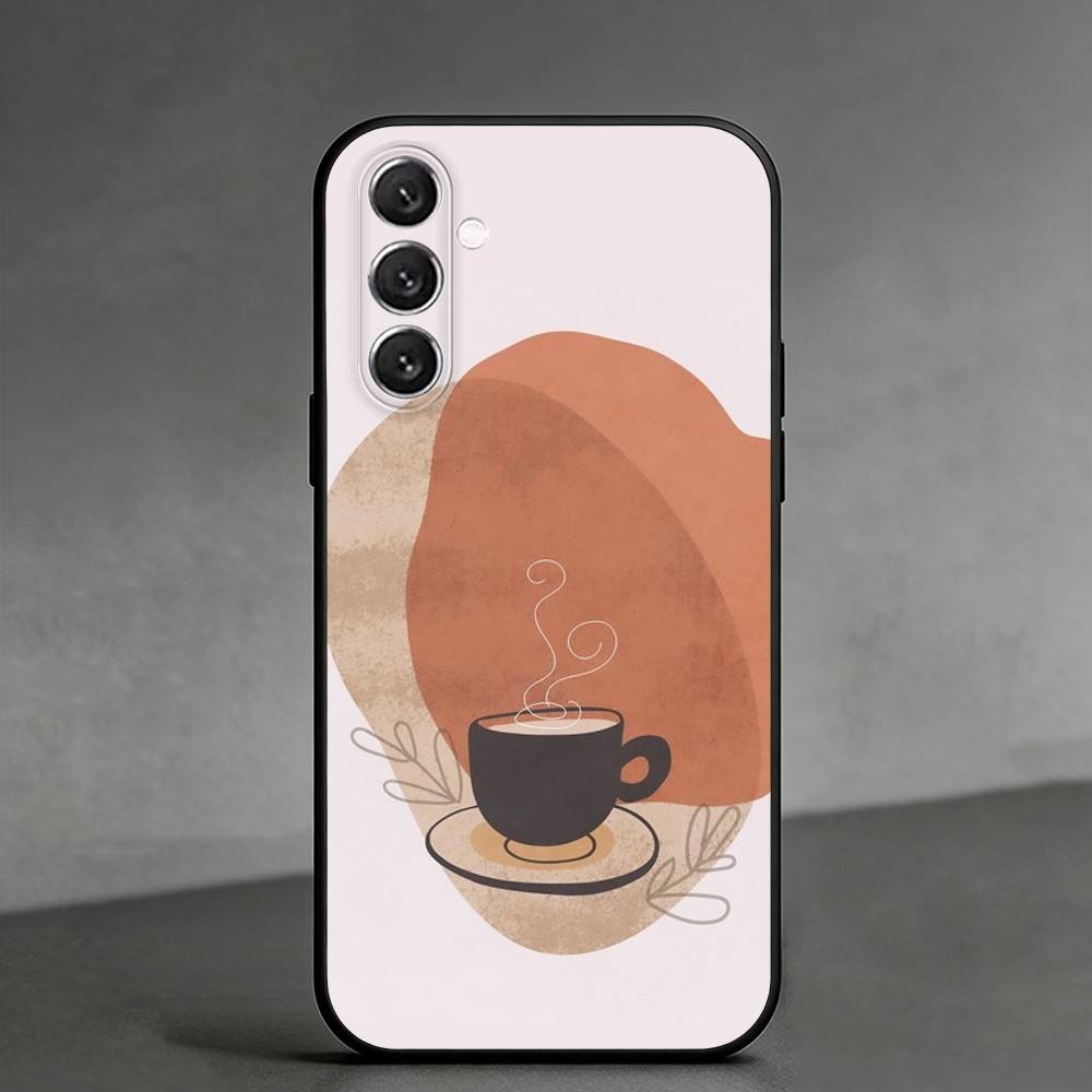 C-coffee Phone Case For Samsung Galaxy A91,80,73,72 ,71,53,52,32 ,31,22,21s,20,Soft Black Case