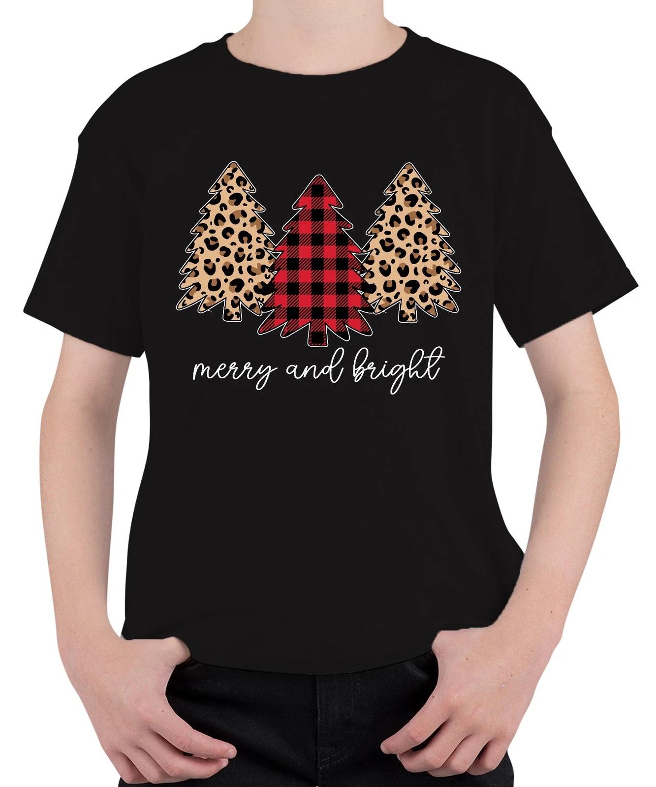Merry and bright Tannenbaum Kariert - Weihnachten Weihnachtsgeschenk Christmas U XXL