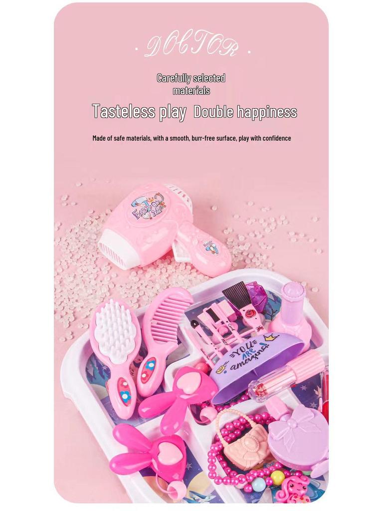 Frozen Princess Role Play Jewelry Set & Dressing Table Suitcase - Perfect Birthday Gift for Kids