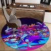 1pc Sonic the Hedgehog Anime Cartoon Design Round Carpet  Office Chair Mat, NonSlip Rug for Home Decor, Living Room, Bedroom, Game Room