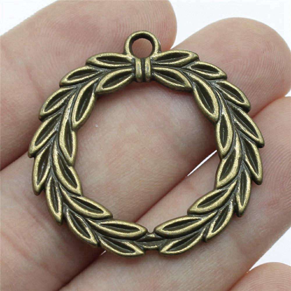 Foglie Grandi Dettagliate Fascino Botanico Bronzo Antico Lega di Zinco Materiali per la Creazione di Gioielli Stile Fabbricante di Gioielli Fascini Metallici