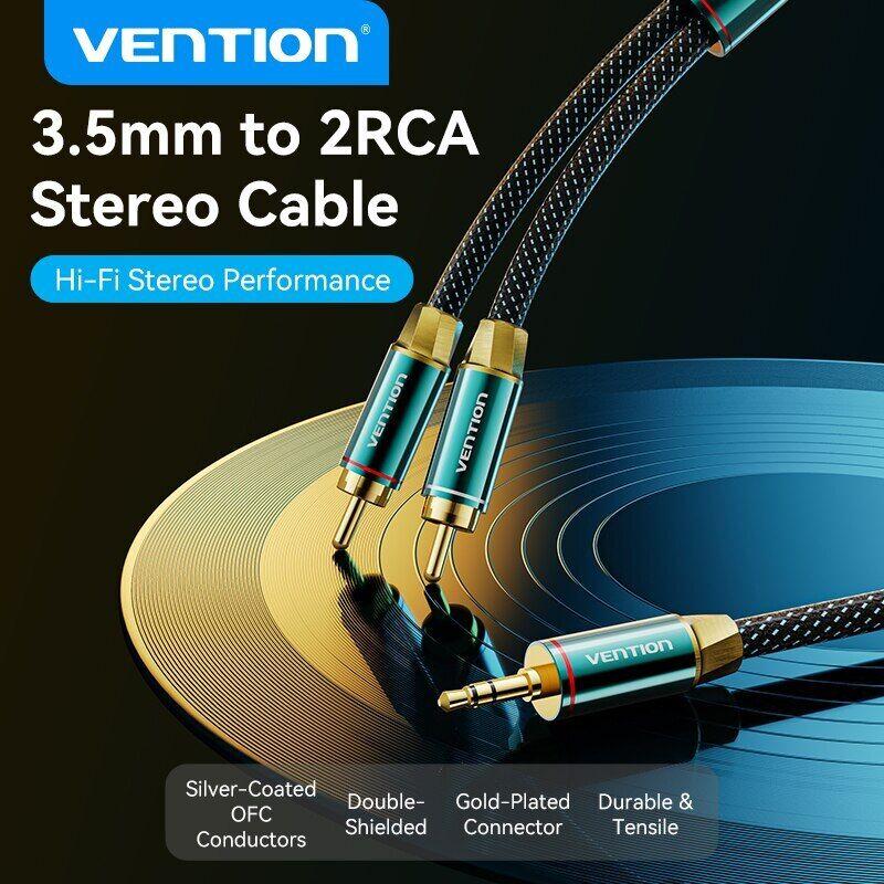 

Кабель RCA Аудиокабель Hi-Fi с 2RCA на 3,5 мм в луженой оплетке RCA на AUX