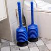 Blue Thickened Bellows Toilet Plunger Heavy Duty High Suction for Apartment Bathroom Clog Cleaning