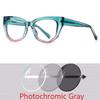 Polygon Cat Eyes Photochromic Glasses Women Myopia Eyeglasses Students Short Sight Eyewear 0 -0.5 -1 -1.25 -1.5 -1.75 -2.0 To -6