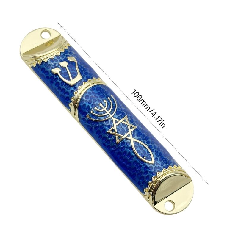 Metal Mezuzah Case with Messianic Seal for Hebrew Home Blessing Jewish Gift