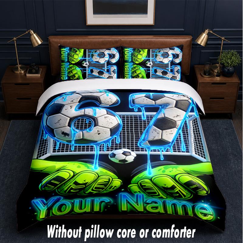 Other Similar Designs Theme Custom Text Or Name 3Pcs Bedding Set,1 Flat Sheet & 2 Pillowcases Personalized Home Bedding