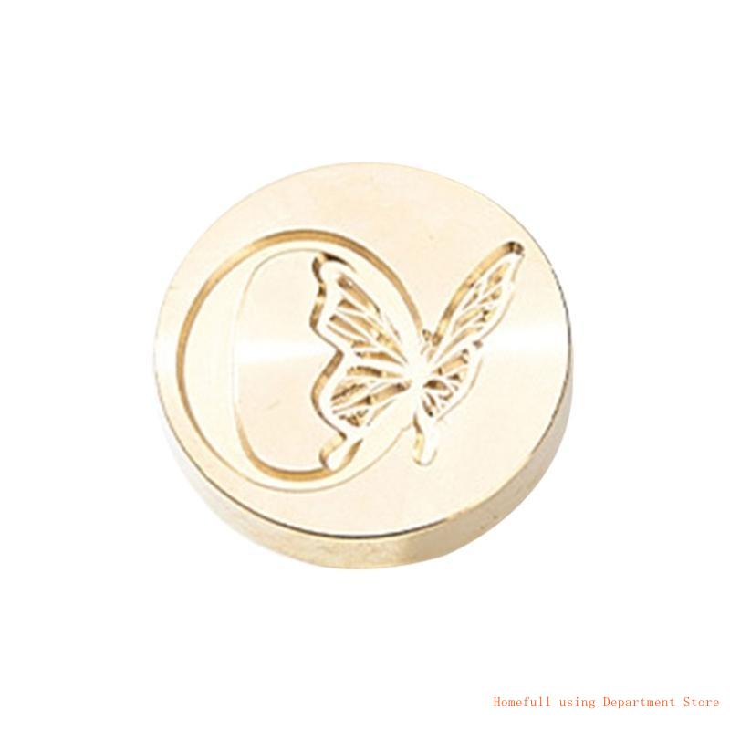 Butterfly Letter Pattern Wax Stamp Head, Sealing Wax Stamp Head Replacement