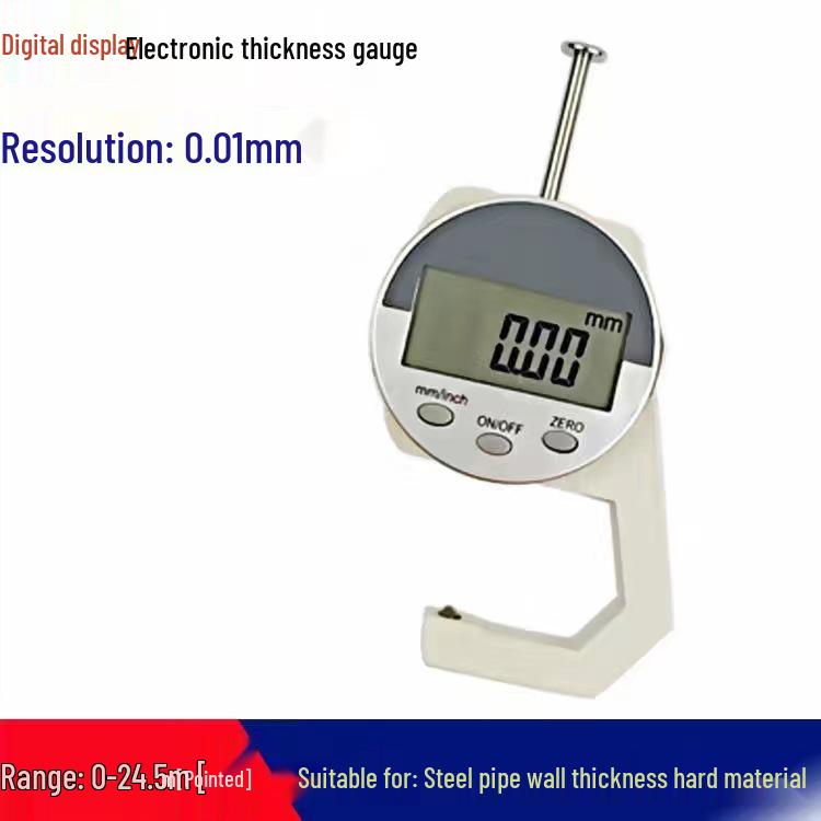 Digital Thickness Caliper: Flat & Pointed Head Gauge for Measuring Paper Board