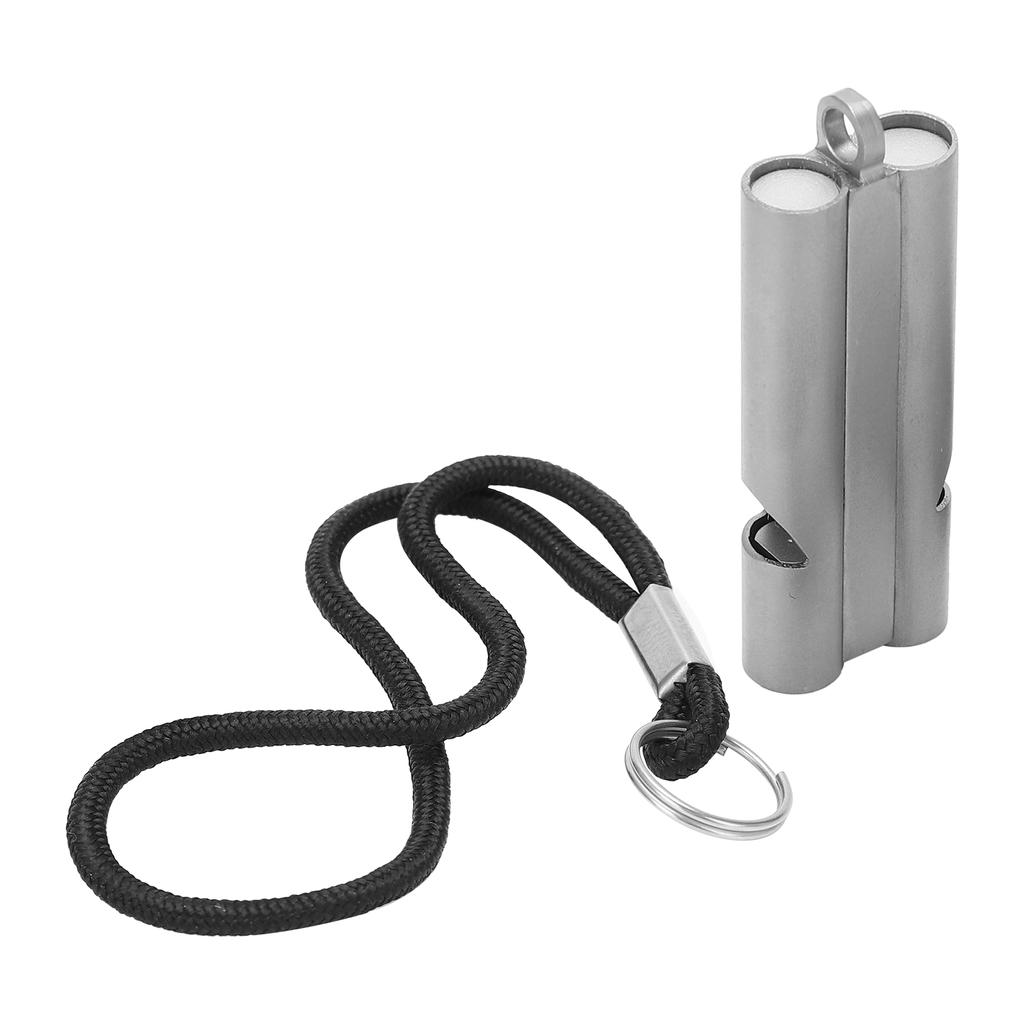 Pure Titanium Whistle with Lanyard Outdoor Survival Whistle High Decibel Whistle Emergency