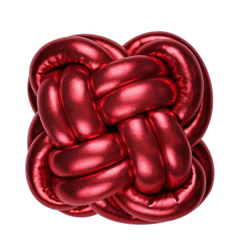 

2Strand Handmade Weave Safa Cushion Knot Pillow Ball Household Throw Pillow Sofa Decoration Bronzing Twist Pillows