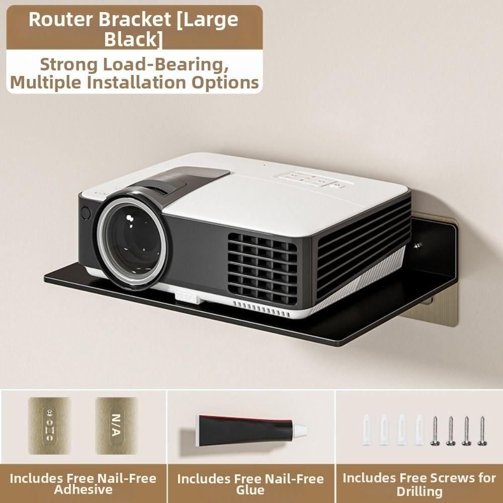 Carbon Steel Router Shelf Non Perforated Camera Placement Rack  Living Room