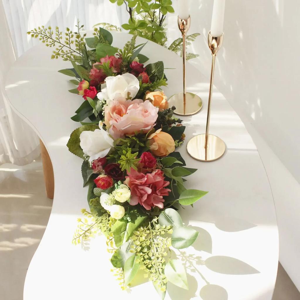 Simulation Rattan Wedding Arches Dining Table Vines Vivid Artificial Wreath Lintel Spring And Summer Garland Door Home Decor