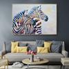 Modern Abstract Canvas Painting Interior Gold Foil Horse Zebra Animals Poster And Prints Wall Pictures For Living Room Decor