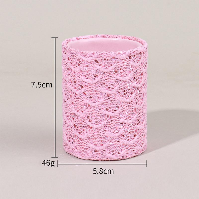 Sparkling Sequins Makeup Brush Storage Bucket Desktop Makeup Tools Storage Cosmetic Brushes Cylinder Container Home Storage Box