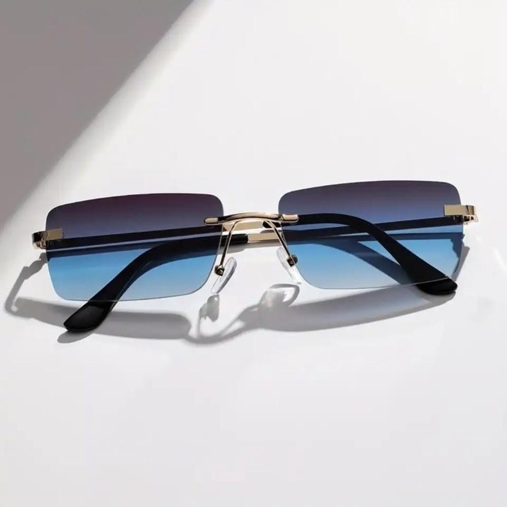 Lightweight Frameless Sunglasses Vision Care UV400 Eyewear Fashion Beachside Sun Glasses  Selfie