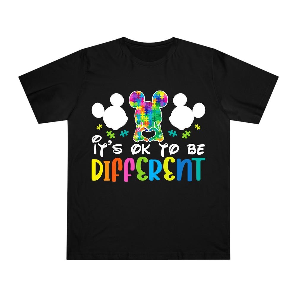 Mickey Its Ok To Be Different Autism Awareness Tee Adult Kid Unisex Xmas Puzzle