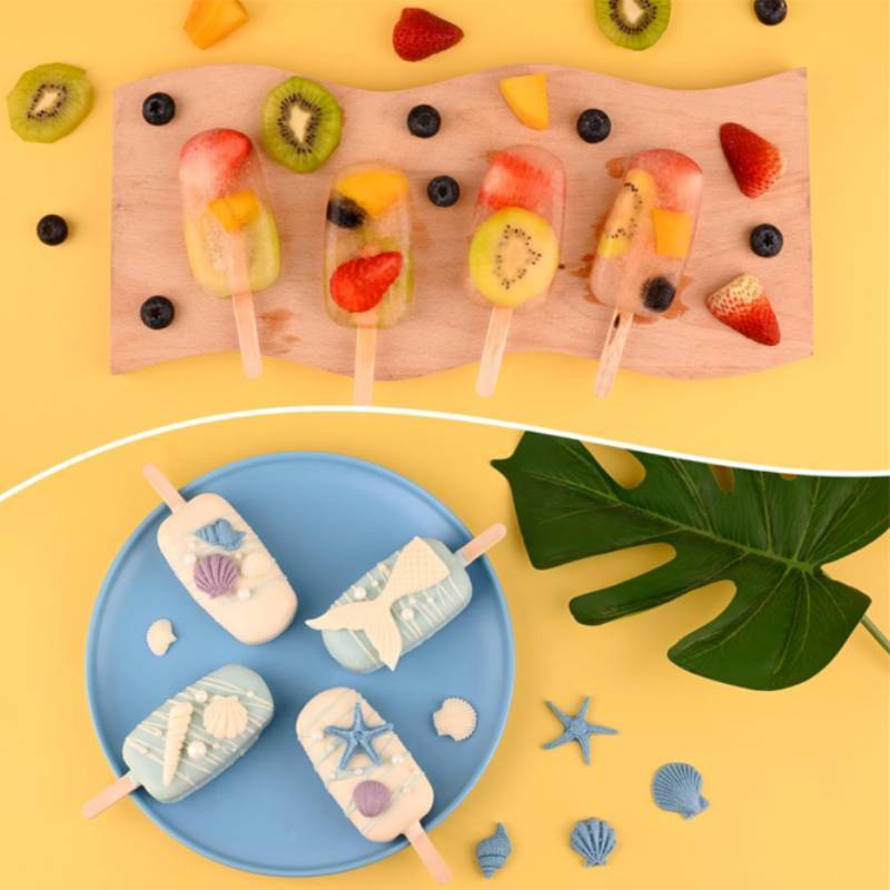 Creative Silicone Ice Pop Mold With Cover For Homemade Frozen Desserts