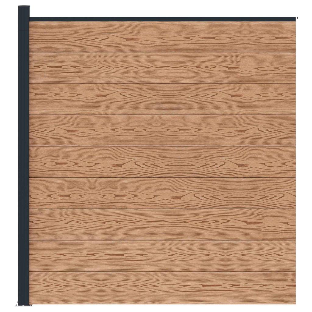 WPC and Aluminum Fence Panel Brown