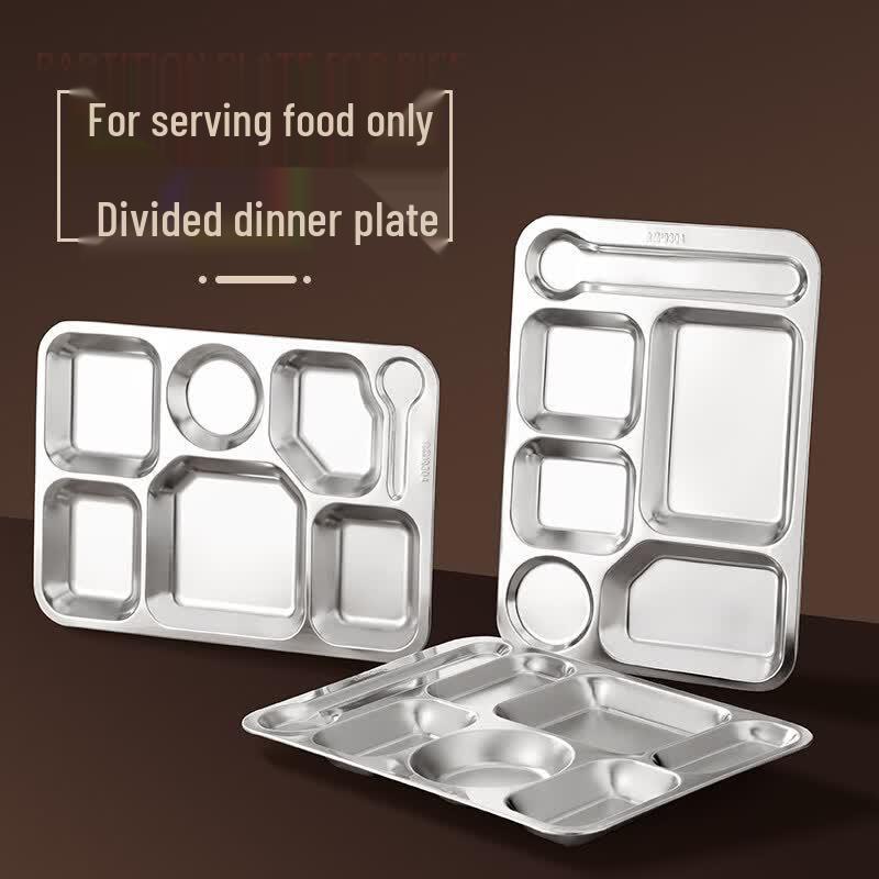 Zhuoliang 304 Stainless Steel Divided Lunch Plate