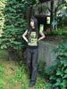 TUDE Cutting Line Rivet Pants Charcoal