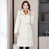 Down cotton jacket women's 2025 winter new Korean cotton jacket waist-cinched mid-length thickened slimming hooded jacket