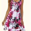 European and American Temperament Casual and Elegant Spring and Summer Bohemian 3D Printed Sleeveless Dress