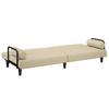 Cream Fabric Sleeper Sofa with Armrests