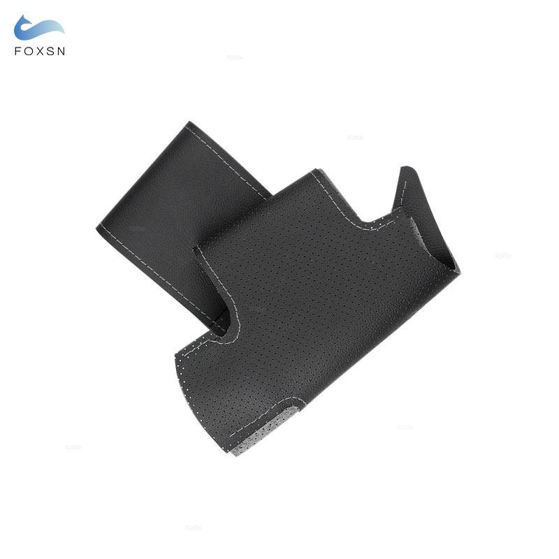 Car Steering Wheel Cover Leather Trim For Renault Logan 1 Sandero Clio Twingo 2 Symbol For Lada Largus 1 For Nissan Almera 3 G15