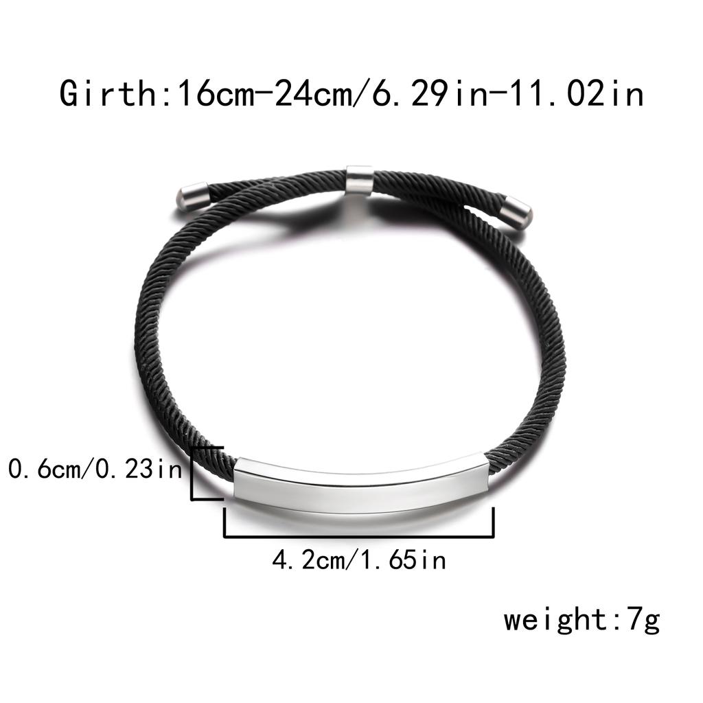 Personalized Engraved Custom Name Stainless Steel Bracelet Jewelry Name Words Letters Custom Bracelet Bangle For Women Men Gift