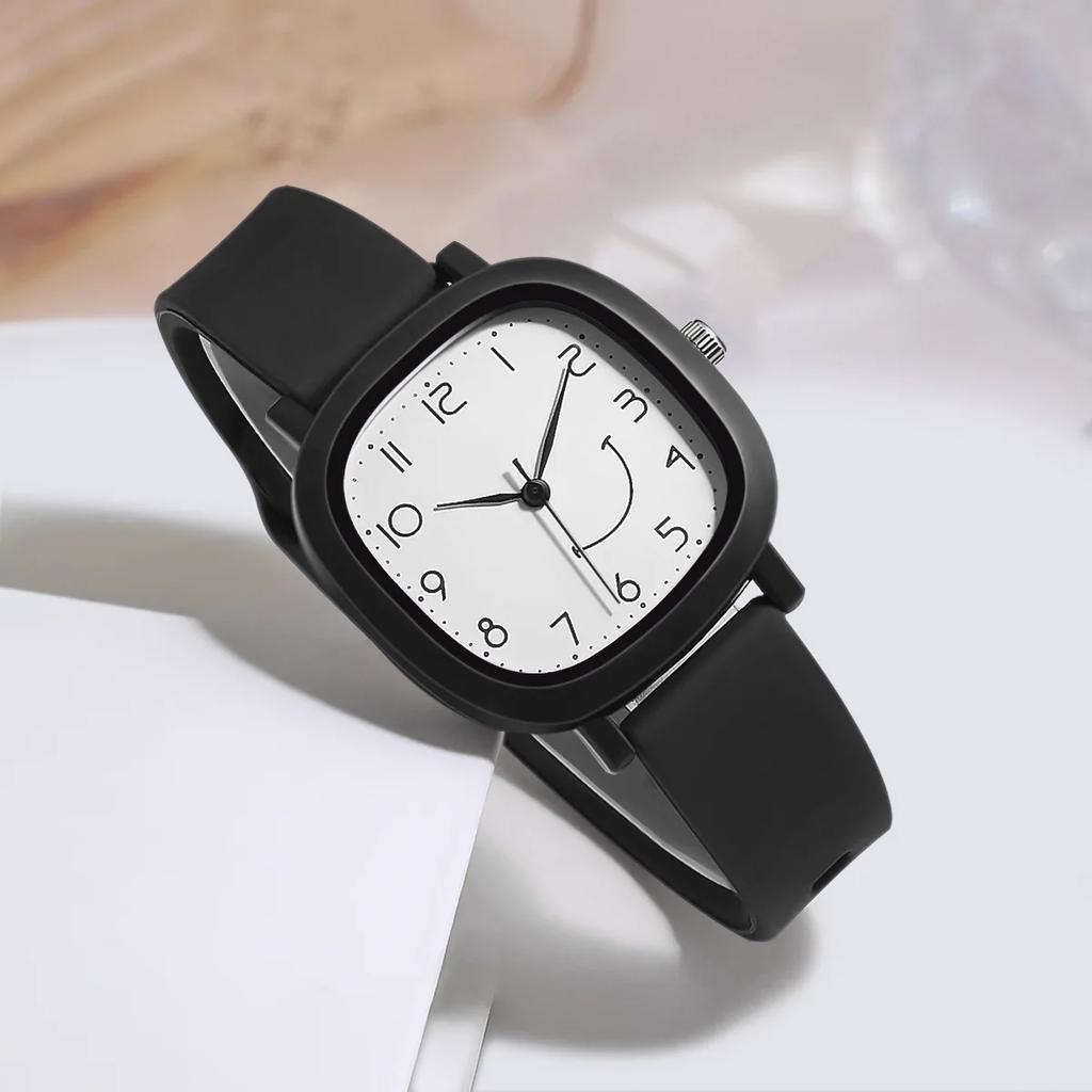 Brand Women Quartz Watches New Jelly Colored Silicone Strap Student Sports Watch Smile Dial Simple Wristwatches Dropshipping