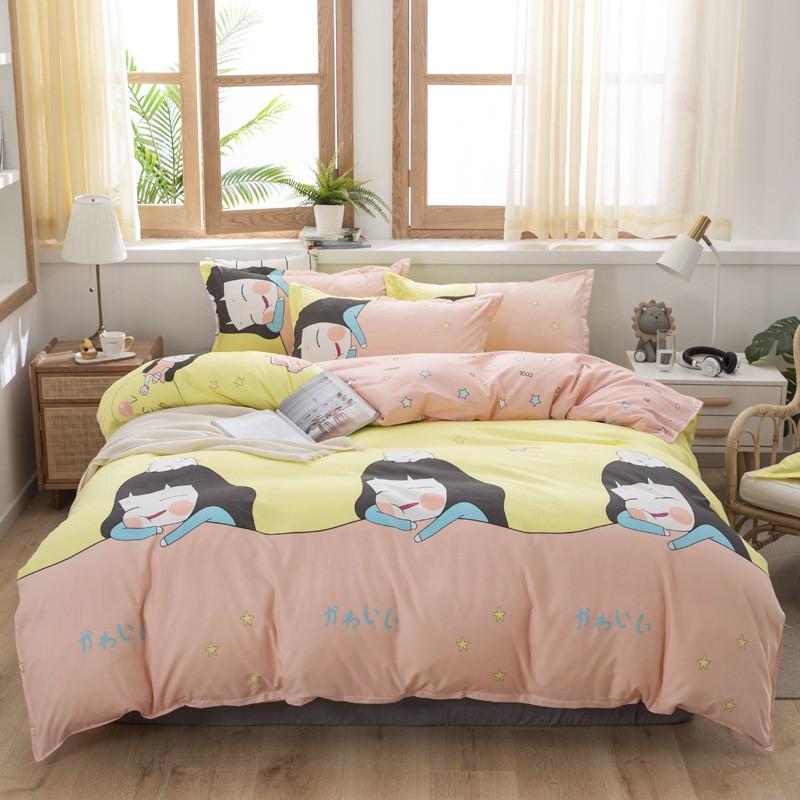 Aloe Cotton Blend Bedding Set Striped Sheet Style Modern Simple 1.2m/1.5m/1.8m/2.0m/2.2m Beds Home Bedroom Decor