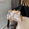 Embroidered Handbag New Style Ancient Style Cheongsam Banquet Clutch Chain Bag Metal Lock Small Square Bag