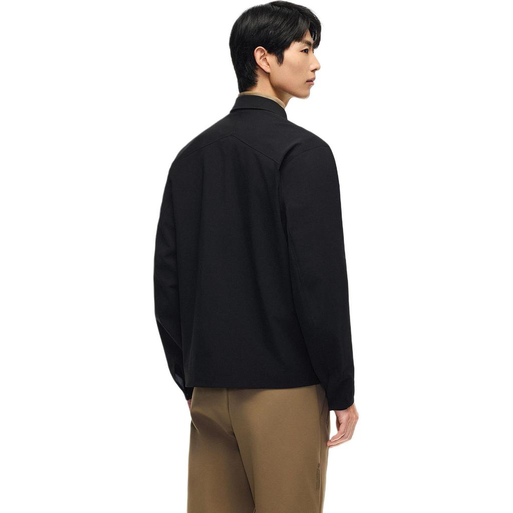 Anta Champion All-Weather Series Solid Color Polo Collar Soft Shell Casual Simple Versatile Jacket Men jackets 152610617-3