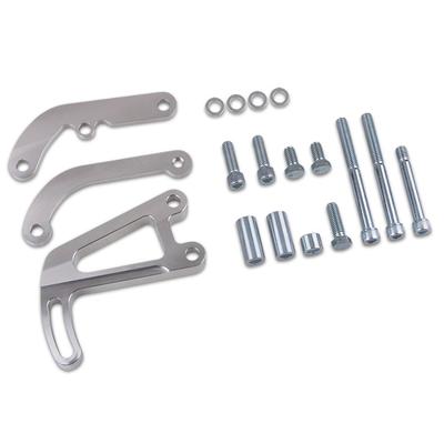 Polished Aluminum SB Power Steering Bracket For Chevy SBC Long Water Pump LWP 350 Small Block Power Steering Mount