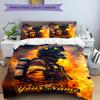 3PC Custom Name Firefighter's Courage Bedding Set Duvet Cover Closure Includes 1 Duvet Cover & 2 Pillowcases for Bedroom