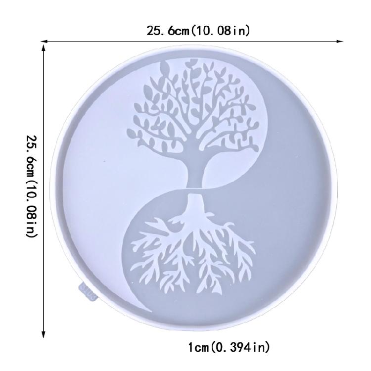 Tree-of-Life and Moon Wall Art Silicone Molds Epoxy Resin Casting Molds for DIY