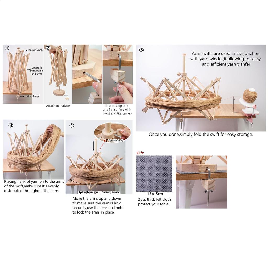 Yarn Ball Winder Umbrella Crochet Knitting Holder Tool Large Yarn Winder For Family Friends Women Lovers Enthusiast Holidays