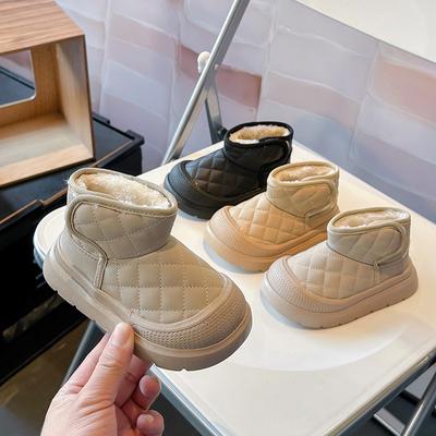 Winter Kids Boots for Boys 2024 New Snow Boots for Children Fashion Causal Versatile Thickened Plush Girls Outdoor Cotton Boots