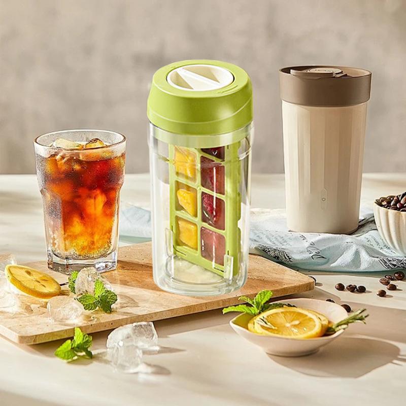 Creative IceCube Mold 8 Grids Food Grade Ice Maker Portable Cube Tray Reusable Water Cup Cocktail Ice Molds Kitchen Gadgets