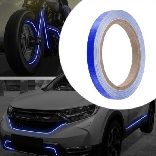 Reflective Tape Reflective Sheet 1cmx8m Durable Weather Resistant PVC Blue