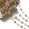 1meter Copper Chains Daisy with Glass Rhinestone Chain Findings for Bracelet Necklace DIY Jewelry Making Accessories
