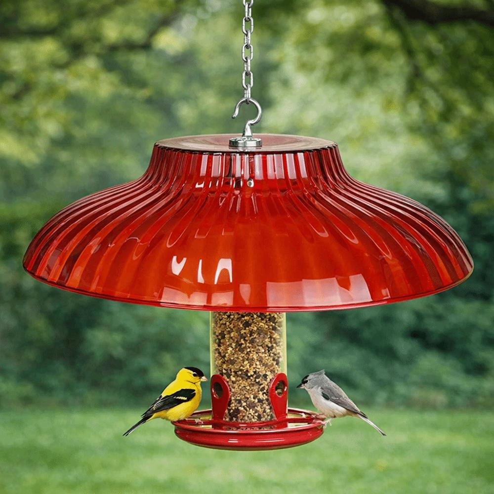 Waterproof Bird Feeder Protective Protector Hanging Bird Feeder Rain Cover  Backyard